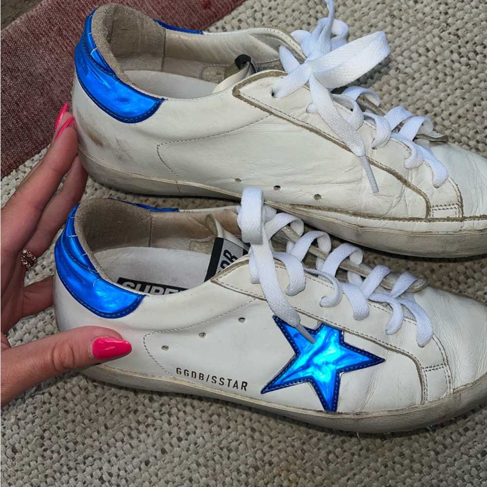 Gorgeous royal blue Golden Goose Superstars size 37 (7-7.5)